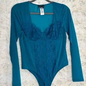 Turquoise Bodysuit Corset